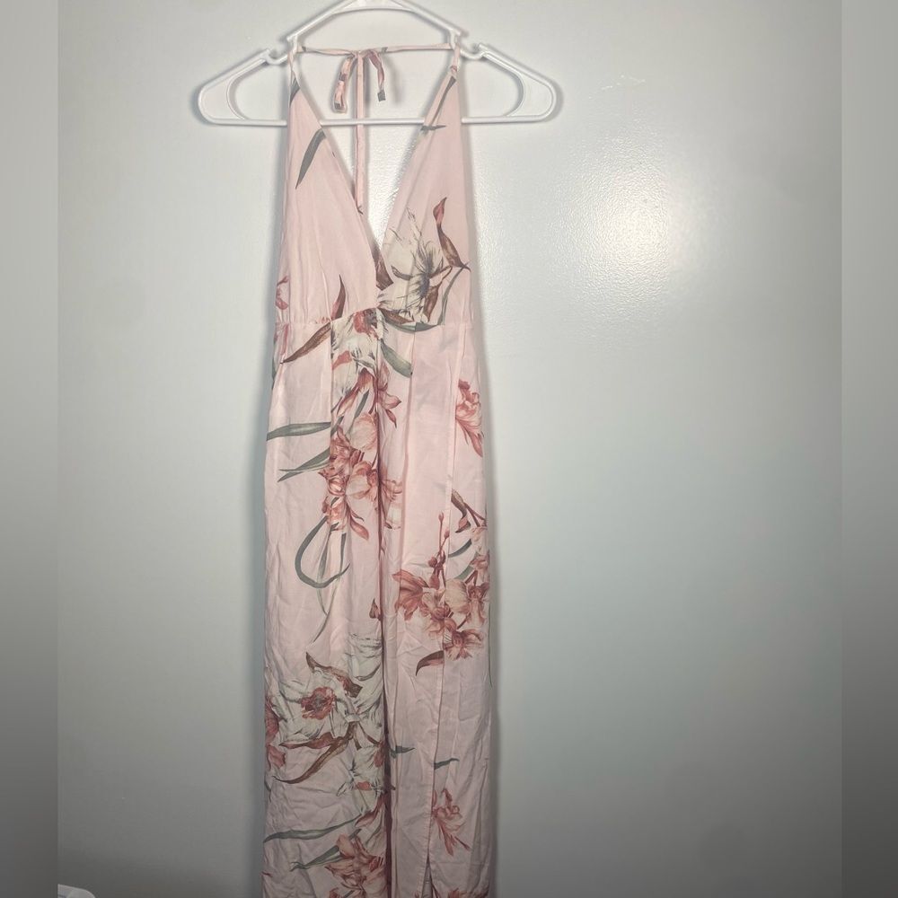 Simplee Apparel Pink Floral Maxi Dress
